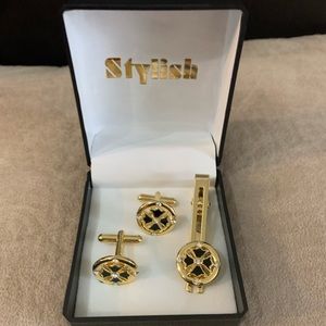 Stylish - Tie Click and Cufflinks Set - Brand New